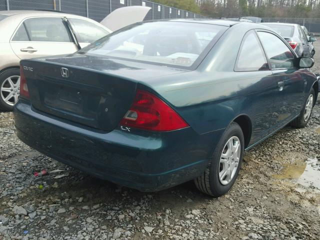 1HGEM21561L011716 - 2001 HONDA CIVIC LX GREEN photo 4