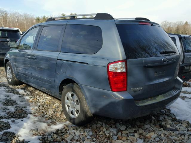 KNDMB233486238889 - 2008 KIA SEDONA EX BLUE photo 3