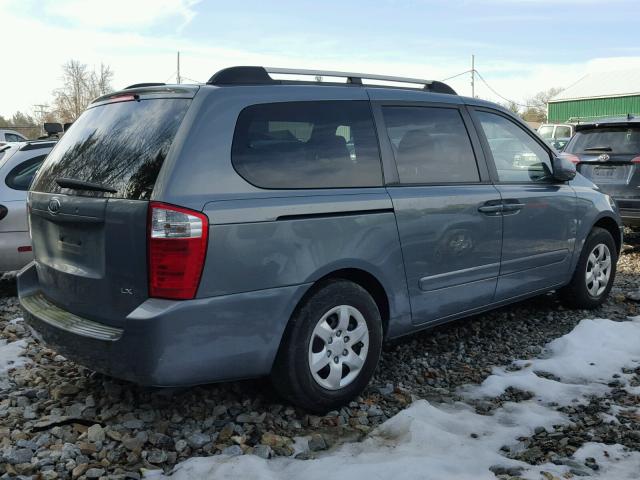 KNDMB233486238889 - 2008 KIA SEDONA EX BLUE photo 4