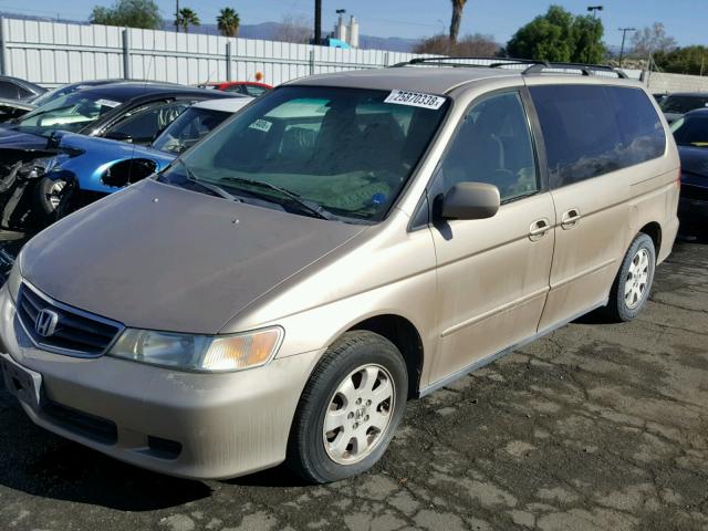 5FNRL18662B002742 - 2002 HONDA ODYSSEY EX GOLD photo 2