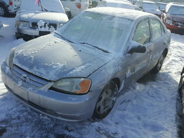 1HGES16531L067251 - 2001 HONDA CIVIC LX SILVER photo 2