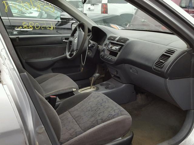 1HGES16531L067251 - 2001 HONDA CIVIC LX SILVER photo 5