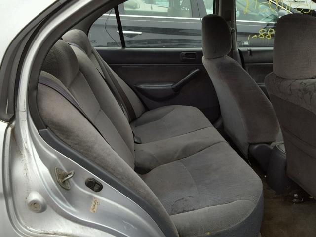 1HGES16531L067251 - 2001 HONDA CIVIC LX SILVER photo 6