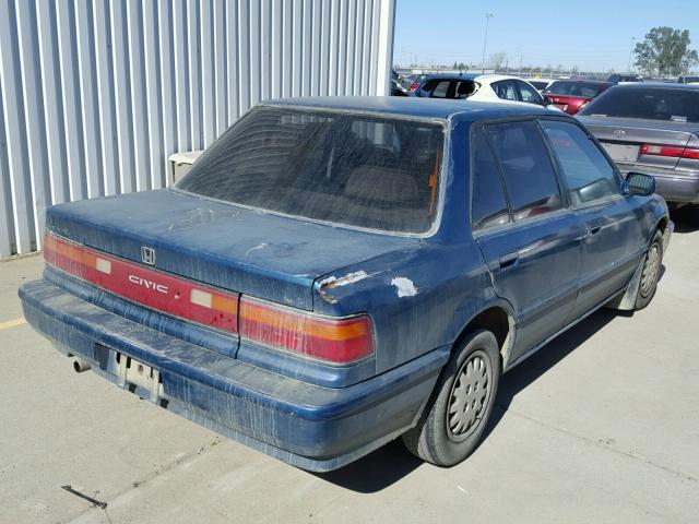 1HGED3657LL018840 - 1990 HONDA CIVIC LX BLUE photo 4