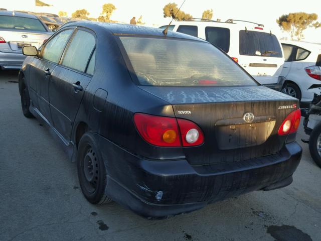 1NXBR32E73Z006959 - 2003 TOYOTA COROLLA BLACK photo 3