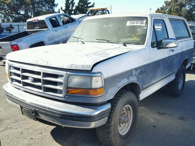 1FMEU15N9PLA72064 - 1993 FORD BRONCO U10 WHITE photo 2