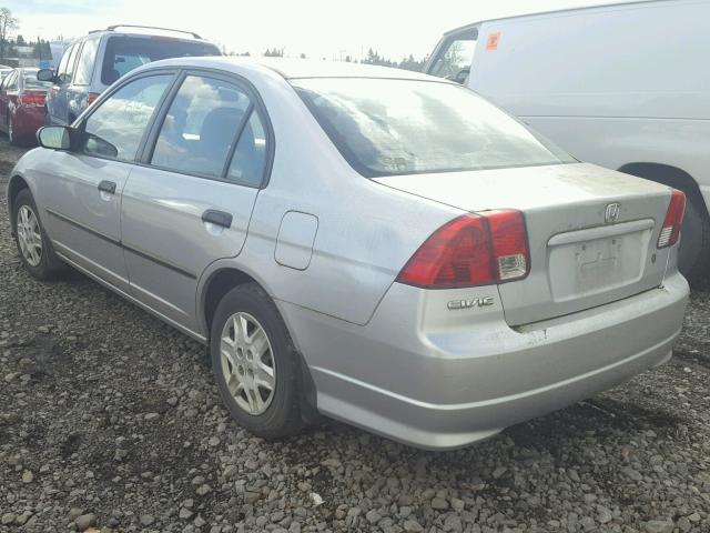 2HGES16444H562339 - 2004 HONDA CIVIC DX SILVER photo 3