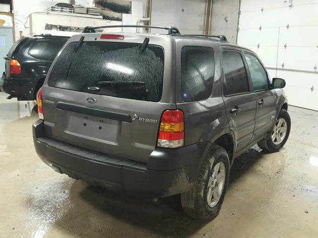 1FMYU96H66KD48872 - 2006 FORD ESCAPE HEV CHARCOAL photo 4