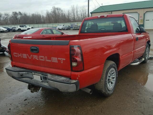 1GCEC14V85Z130183 - 2005 CHEVROLET SILVERADO RED photo 4