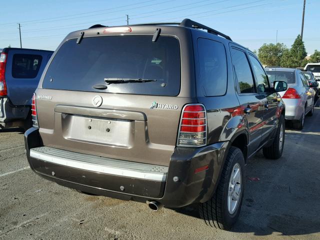 4M2CU98H36KJ09057 - 2006 MERCURY MARINER HE BROWN photo 4