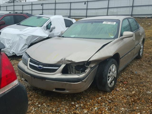 2G1WF55E129306698 - 2002 CHEVROLET IMPALA GOLD photo 2