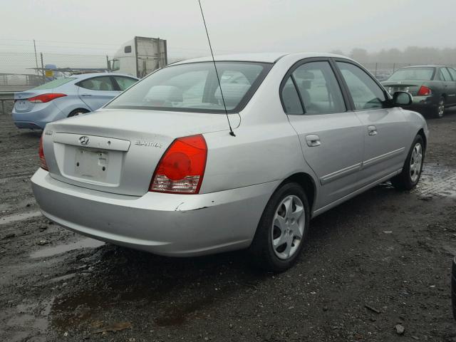 KMHDN46D94U715647 - 2004 HYUNDAI ELANTRA GL SILVER photo 4