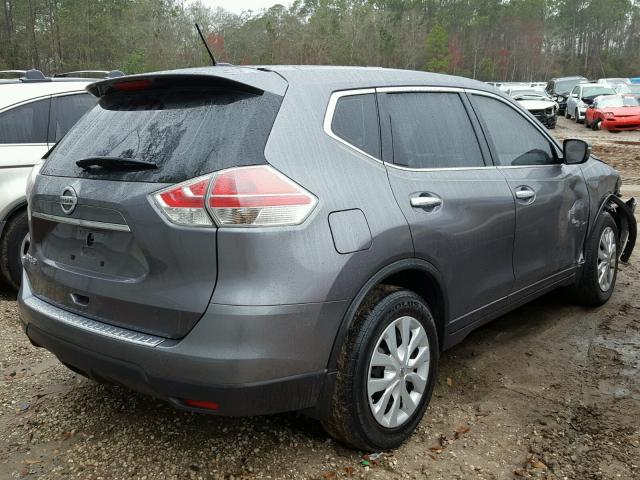 KNMAT2MT8FP592226 - 2015 NISSAN ROGUE S GRAY photo 4