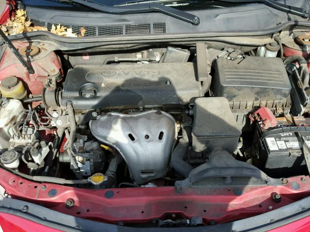 4T1BE46K89U390955 - 2009 TOYOTA CAMRY BASE RED photo 7