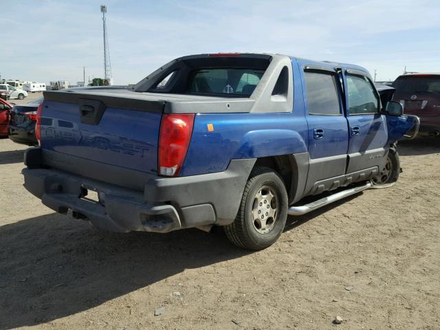 3GNEC13T53G237731 - 2003 CHEVROLET AVALANCHE BLUE photo 4