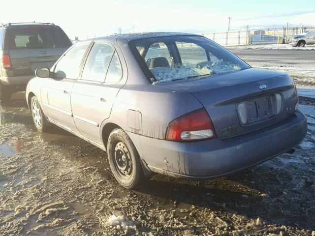 3N1CB51D2YL351659 - 2000 NISSAN SENTRA BAS BLUE photo 3