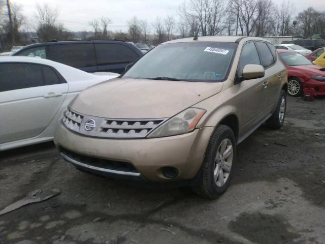 JN8AZ08W16W513660 - 2006 NISSAN MURANO SL GOLD photo 2