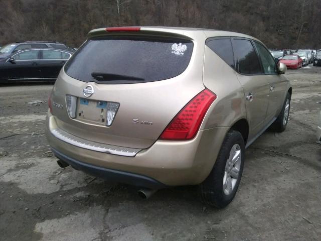 JN8AZ08W16W513660 - 2006 NISSAN MURANO SL GOLD photo 4