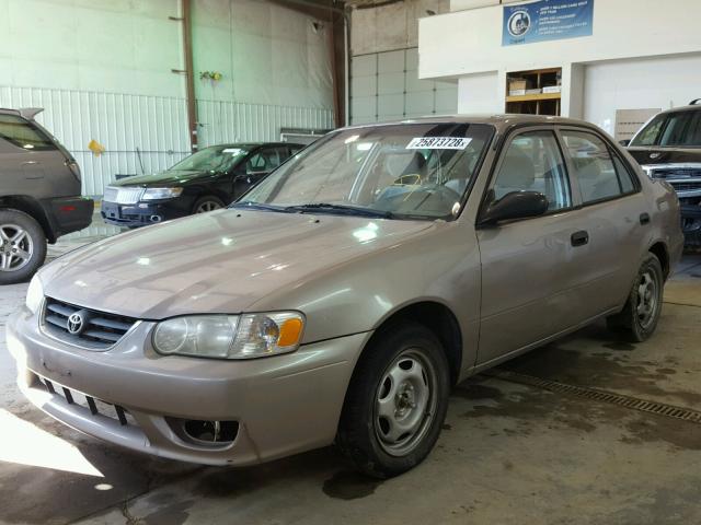 2T1BR12E42C521664 - 2002 TOYOTA COROLLA CE BEIGE photo 2