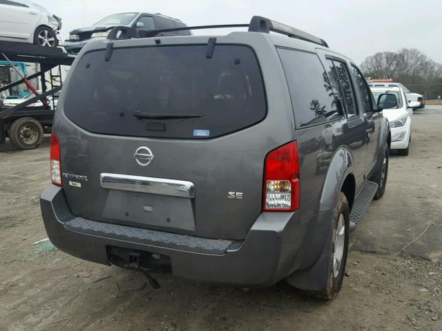 5N1AR18U87C617030 - 2007 NISSAN PATHFINDER CHARCOAL photo 4