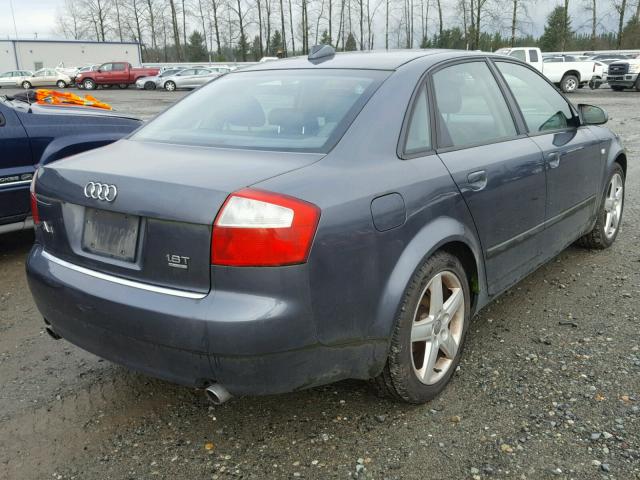 WAULC68EX4A178874 - 2004 AUDI A4 1.8T QU GRAY photo 4