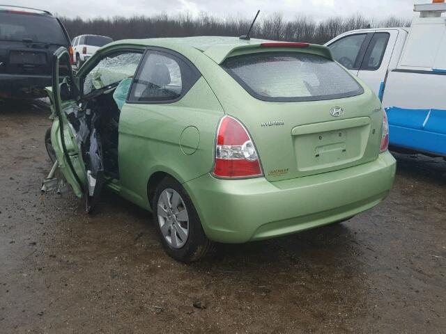 KMHCM36C69U118186 - 2009 HYUNDAI ACCENT GS GREEN photo 3