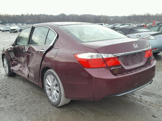 1HGCR2F76EA140527 - 2014 HONDA ACCORD EX MAROON photo 3