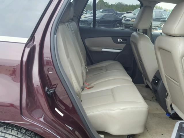 2FMDK3KCXBBB13245 - 2011 FORD EDGE LIMIT MAROON photo 6