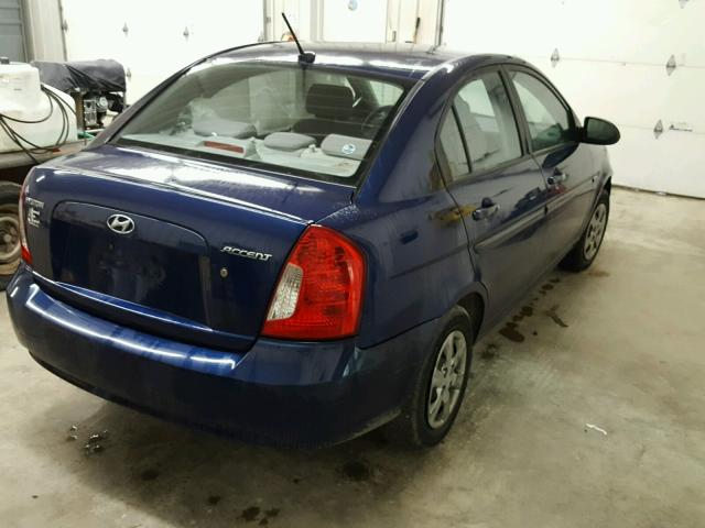 KMHCN46C58U280635 - 2008 HYUNDAI ACCENT GLS BLUE photo 4