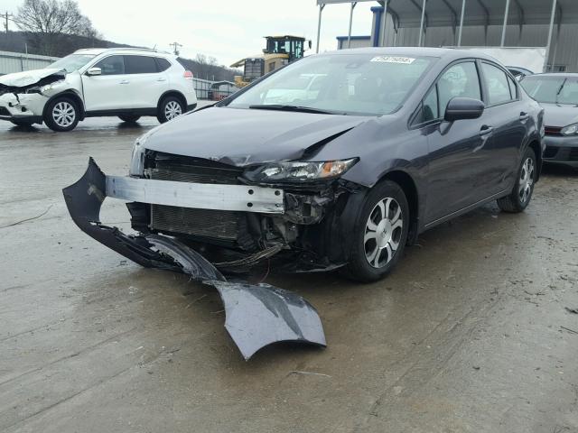 19XFB4F28FE001398 - 2015 HONDA CIVIC HYBR GRAY photo 2