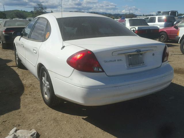 1FAHP56S32G187903 - 2002 FORD TAURUS SEL WHITE photo 3