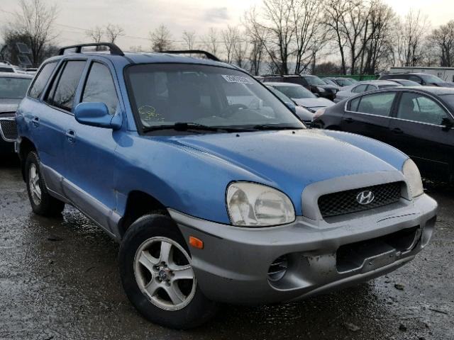 KM8SB12B94U713402 - 2004 HYUNDAI SANTA FE G BLUE photo 1