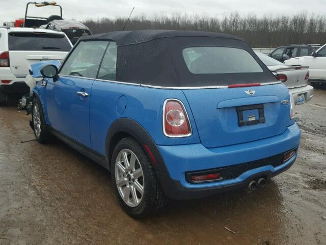 WMWZP3C53ET706765 - 2014 MINI COOPER S BLUE photo 3