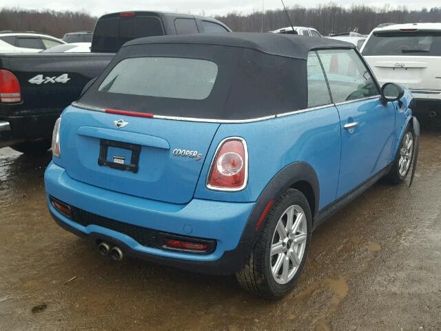 WMWZP3C53ET706765 - 2014 MINI COOPER S BLUE photo 4