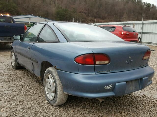 1G1JC1245VM140068 - 1997 CHEVROLET CAVALIER B BLUE photo 3