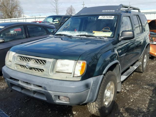 5N1ED28TXYC546573 - 2000 NISSAN XTERRA GREEN photo 2