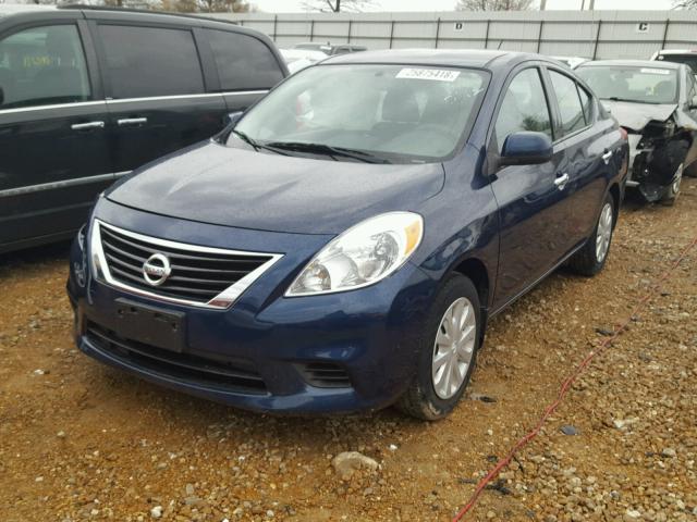 3N1CN7AP8EL808533 - 2014 NISSAN VERSA S BLUE photo 2