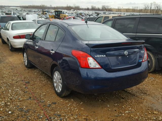 3N1CN7AP8EL808533 - 2014 NISSAN VERSA S BLUE photo 4