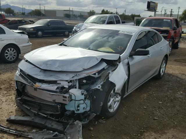 1G1ZB5ST0HF108495 - 2017 CHEVROLET MALIBU LS ვერცხლისფერი ფოტო 2