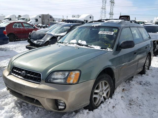 4S3BH675337661149 - 2003 SUBARU LEGACY OUT GREEN photo 2