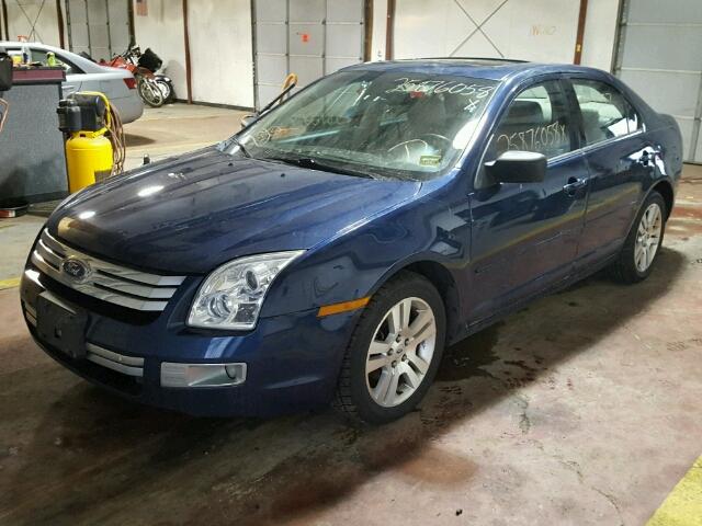 3FAFP08146R181556 - 2006 FORD FUSION SEL BLUE photo 2