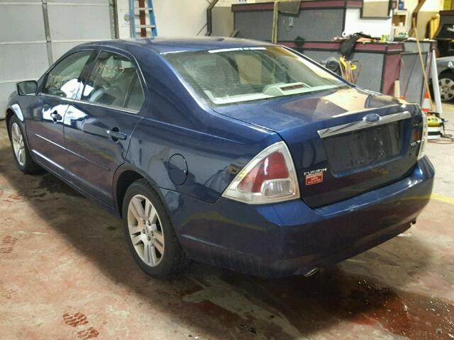 3FAFP08146R181556 - 2006 FORD FUSION SEL BLUE photo 3