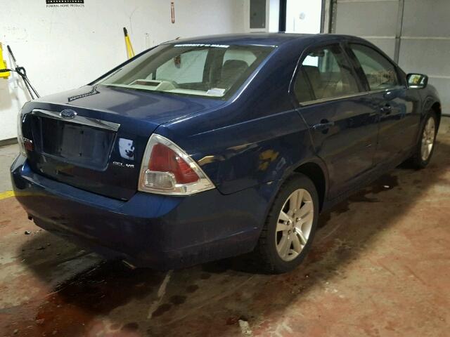 3FAFP08146R181556 - 2006 FORD FUSION SEL BLUE photo 4