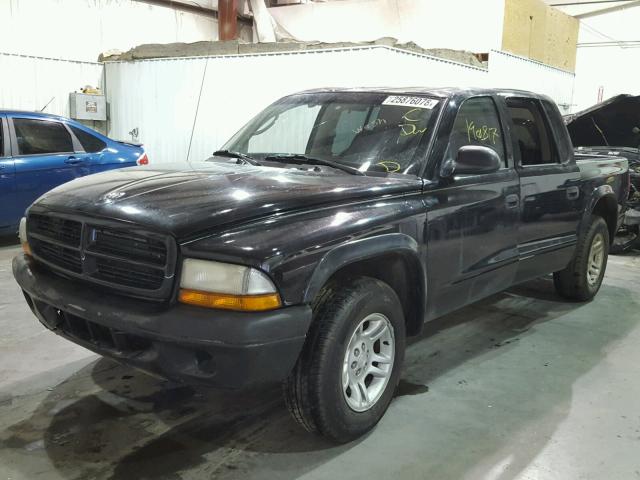 1D7HL38XX3S228745 - 2003 DODGE DAKOTA QUA BLACK photo 2