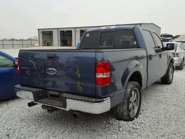 1FTPW12585KE73250 - 2005 FORD F150 SUPER BLUE photo 4