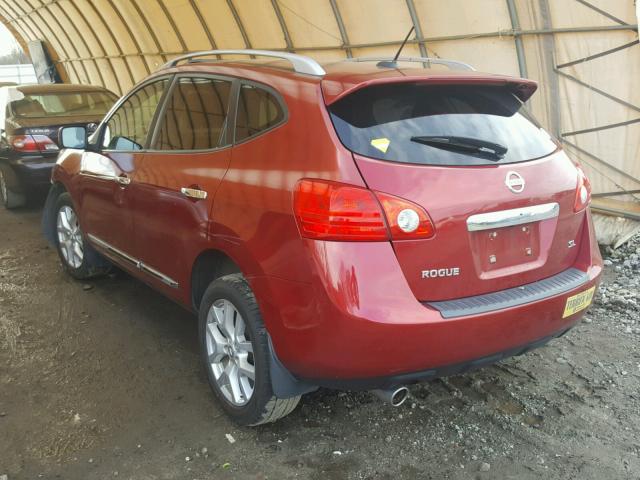 JN8AS5MT1CW261188 - 2012 NISSAN ROGUE S RED photo 3