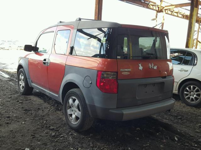 5J6YH18563L004245 - 2003 HONDA ELEMENT EX ORANGE photo 3