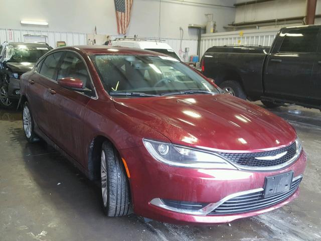 1C3CCCAB9FN737820 - 2015 CHRYSLER 200 LIMITE MAROON photo 1