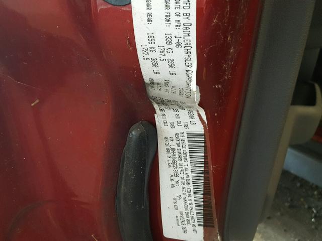 1J8HH48N66C248059 - 2006 JEEP COMMANDER წითელი ფოტო 10