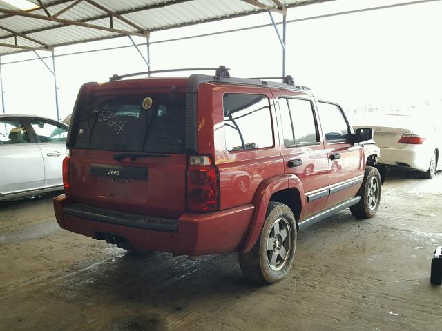 1J8HH48N66C248059 - 2006 JEEP COMMANDER წითელი ფოტო 4